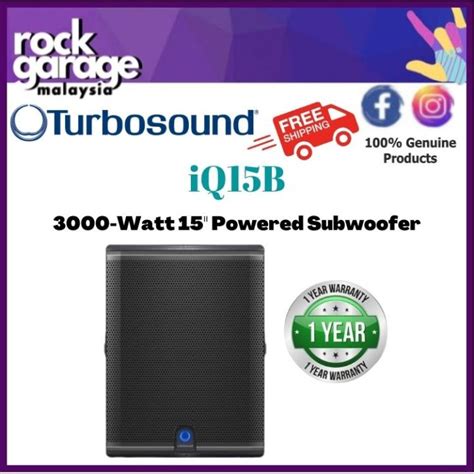 Turbosound Iq15b 3000 Watt 15 Powered Subwoofer Iq 15b Iq 15b