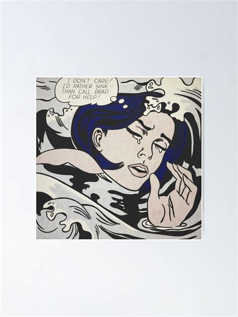 "Drowning Girl, by Roy Lichtenstein" Poster for Sale by ArautoCosmico ...