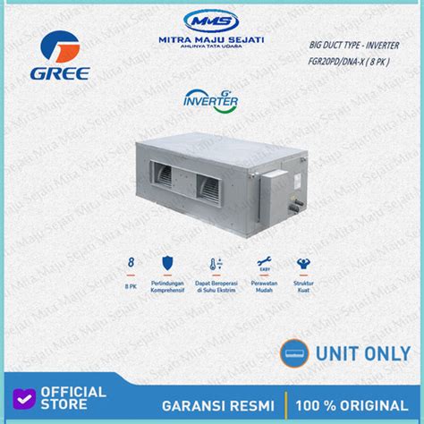 Jual AC GREE FGR20PD DNA X AC BIG DUCT TYPE INVERTER 8 PK UNIT ONLY