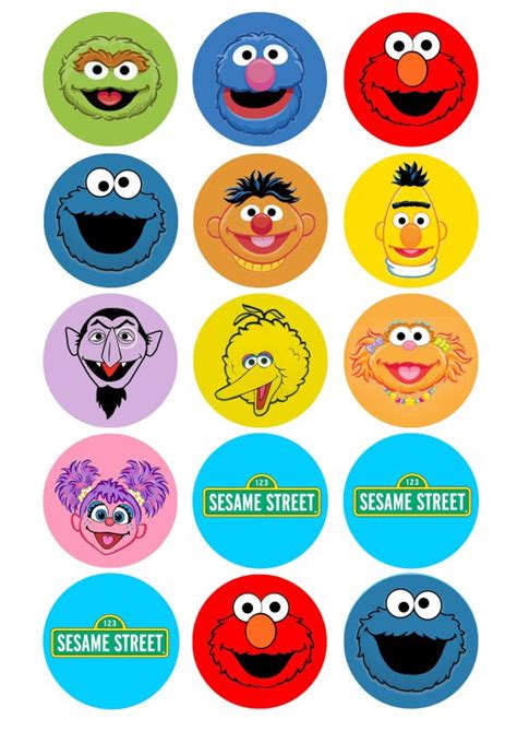 Sesame Street Edible Cupcake Toppers Itty Bitty Cake Toppers