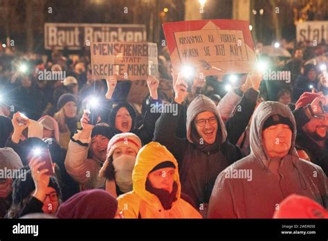 Wien Sterreich J Nner Lichtermeer Bei Der Demonstration