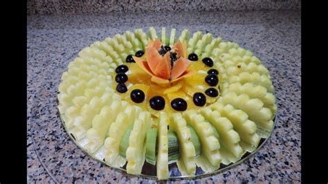 How To Cut And Serve Sliced Fruit By J Pereira Art Carving Youtube