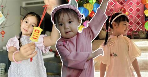 Hot mom Việt lên đồ đón Tết cho con gái Pam xinh ngoan yêu lộng lẫy Myla nhà Hà Anh nhẹ