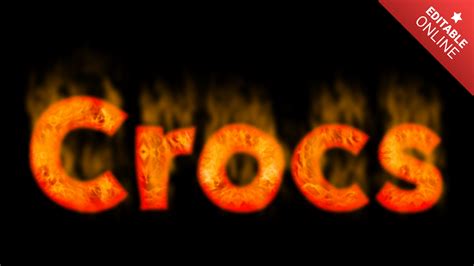 Crocs Efecto Fuego Generador De Efectos De Texto