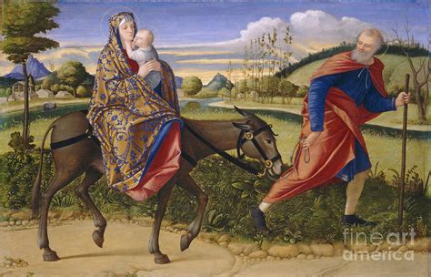 The Flight Into Egypt Painting by Vittore Carpaccio | Pixels