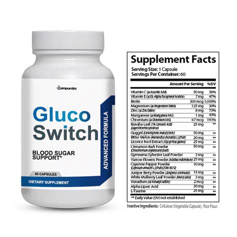 Gluco Switch Blood Sugar Support Supplement Packs Etsy