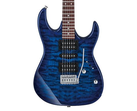 Ibanez Grx70qatbb Rg Gio Electric Guitar Transparent Blue Reverb