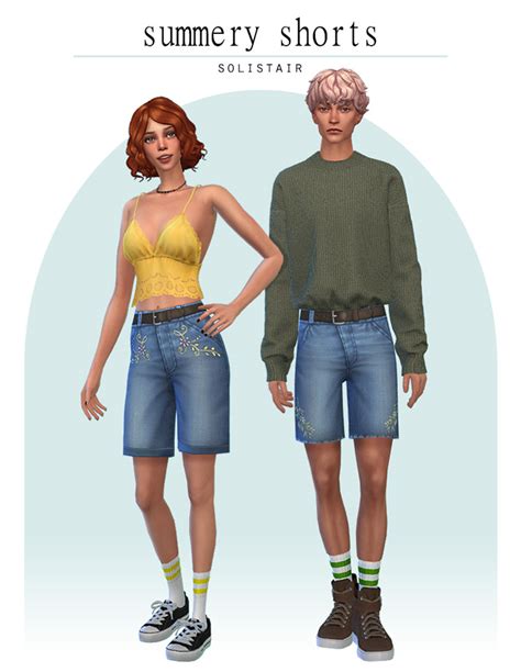 Sims 4 Maxis Match Shorts Cc Girls Guys Fandomspot