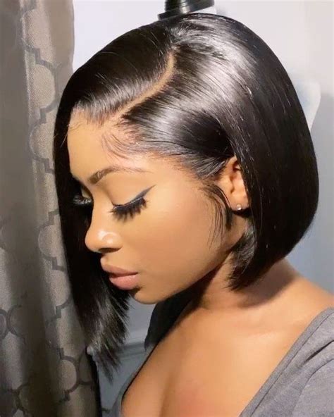 180 Density 12inch Straight Bob Lace Front Wigs Short Brazilian