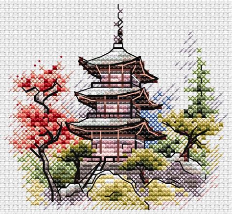 The Pagoda Cross Stitch Pattern Code NO 185 Natalya Orekhova Buy