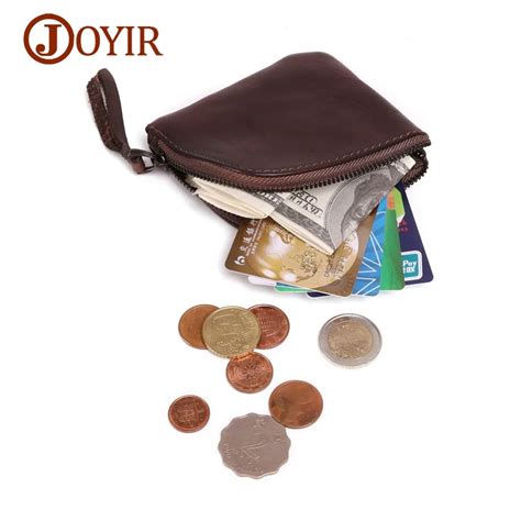 Joyir Vintage Genuine Leather Coin Purse Men Woman Genuine Cowhide