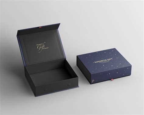 Free Magnetic Gift Box Mockup Behance