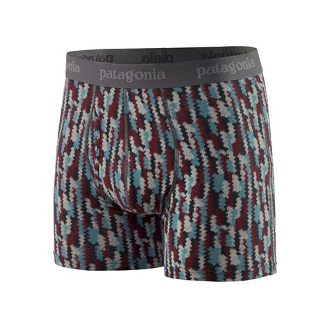 Patagonia Essential Boxer Briefs 6 Climbing Trees Ikat Ink Black