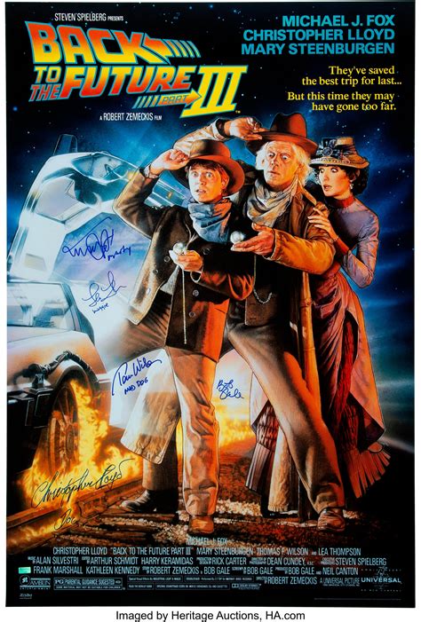 Back to the Future Part III Cast Signed Movie Poster.... Movie/TV | Lot #89006 | Heritage Auctions