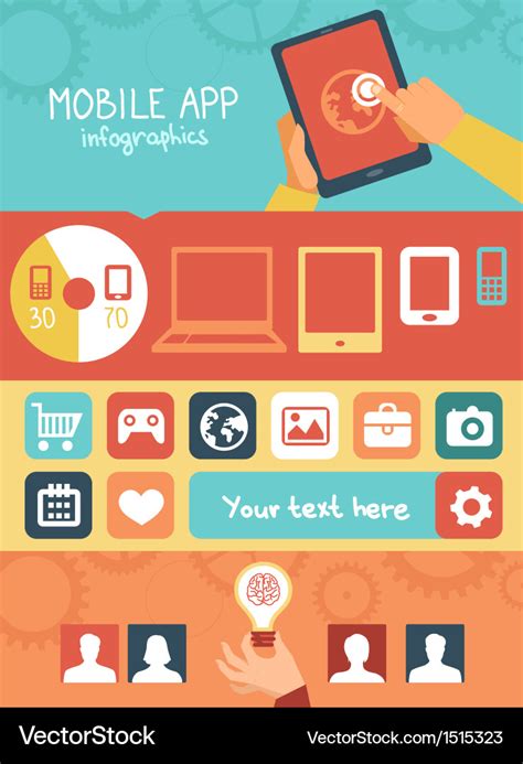 Mobile App Development Infographics Royalty Free Vector