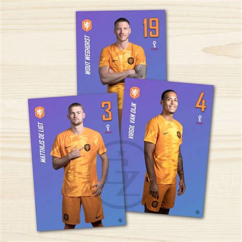 FIFA World Cup 2022 Player Cards Virgil Van Dijk Memphis Depay Cody