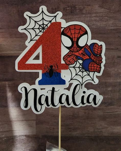 Spiderman cake topper Fiestas de cumpleaños para chicos Decoracion