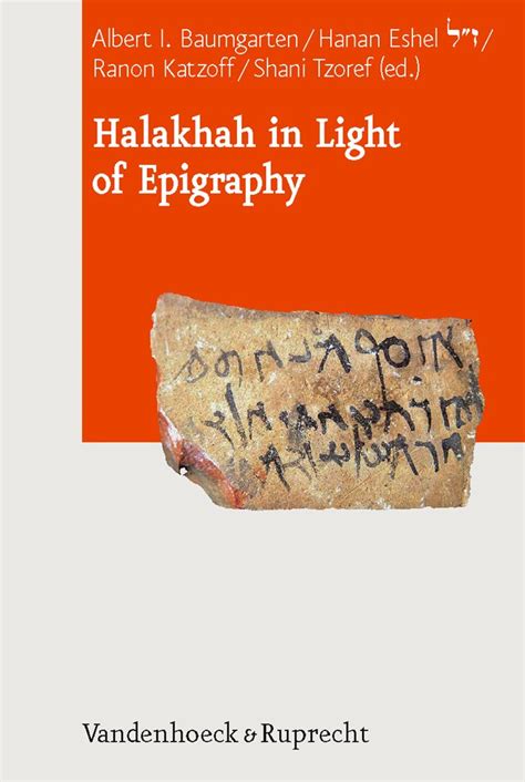 Amazon.com: Halakhah in Light of Epigraphy (Journal of Ancient Judaism. Supplements ...