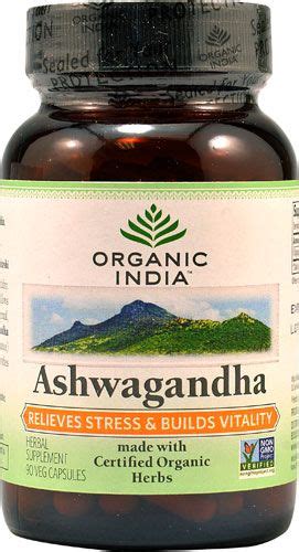 Organic India Ashwagandha 90 Vegetarian Capsules Organic India