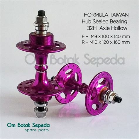 Jual Hub Fixie Sealed Bearing 32H Axle Hollow Formula Taiwan Ungu