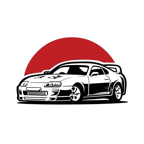 Japanese Exotic Sport Car. JDM Car Logo Sticker Emblem Vector Isolated ...