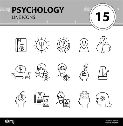 Psychology Line Icon Set Stock Vector Image Art Alamy