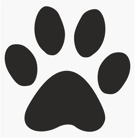 Cat Paw Print Stencil - Cat Paw Png, Transparent Png - kindpng