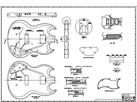 Sg Bass Plans Blueprint Dimensions Lonely Star Guitars