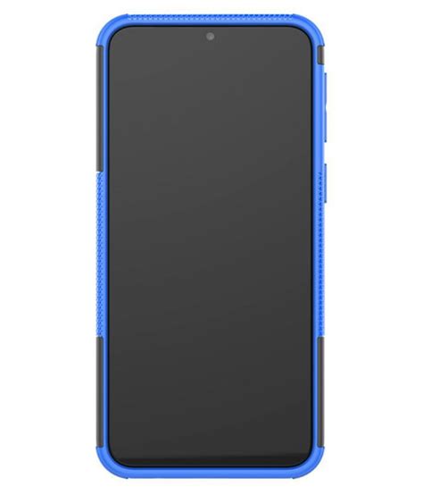 Samsung Galaxy M20 Cases with Stands Bracevor - Blue - Plain Back ...