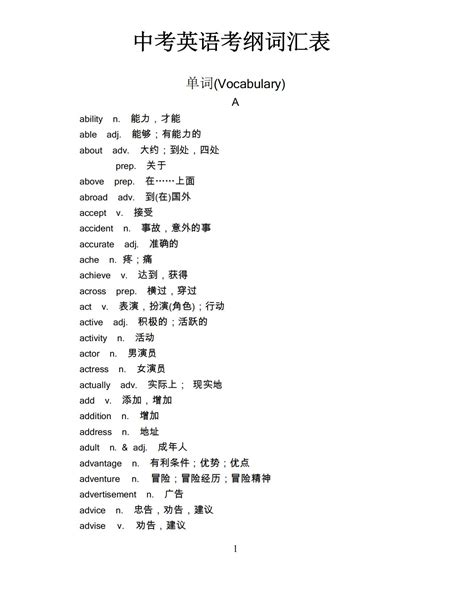 2021 2022上海中考英语考纲词汇表【阳光家教网家长课堂】