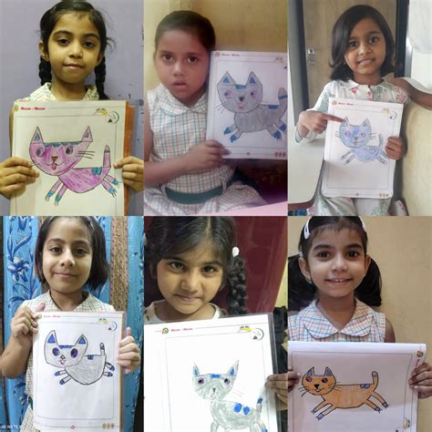 Cat Drawing Activity Sr Kg Convent Of Jesus And Mary School