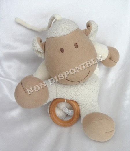 Doudou Peluche Musical Mouton Ecru Et Marron Nature Et D Couvertes