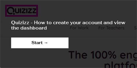 Quizizz How To Create Your Account And View The Dashboard