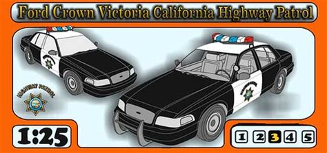 California Highway Patrol Ford Crown Victoria Paper Car Fr Flickr