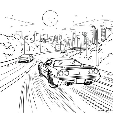 coloring fast furious pages gtr nissan cars skyline drawing printable