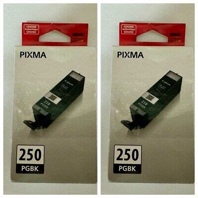 2PK Genuine Canon Pixma PGBK PGI 250 BLACK Ink Cartridge New Sealed