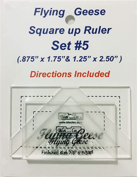 Amazon Bloc Loc Flying Geese Square Up Ruler Set 5 Arts Crafts