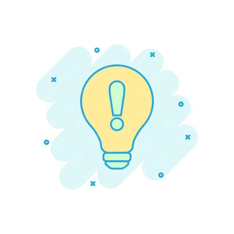 premium vector problem solution icon  comic style light bulb idea
