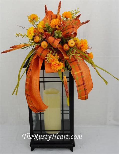 Fall Floral Swag Fall Lantern Swag Lantern Swag Fall Table Etsy