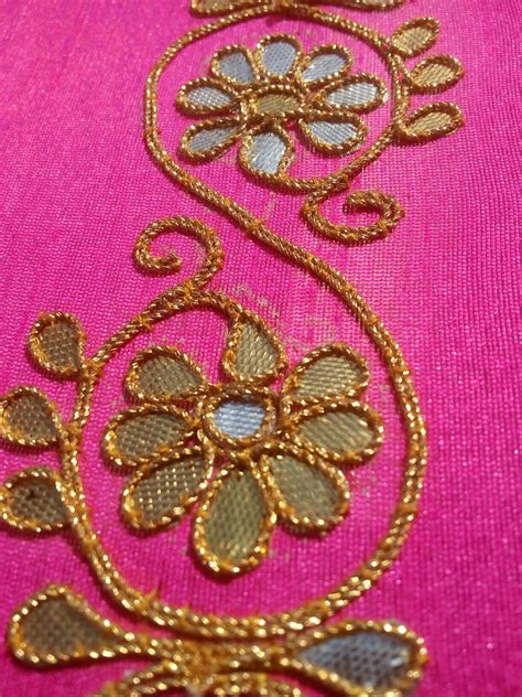 Gota Patti Work Gold Work Embroidery Hand Embroidery Dress Hand