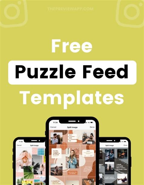 FREE TEMPLATES Instagram Puzzle Feed WITHOUT Photoshop