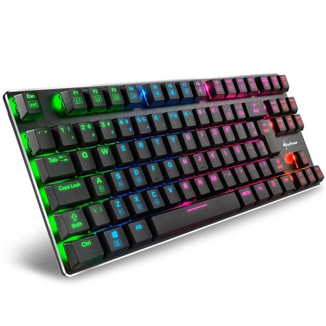 Teclado Mecânico Gamer Sharkoon PureWriter TKL RGB Switch Kailh Blue