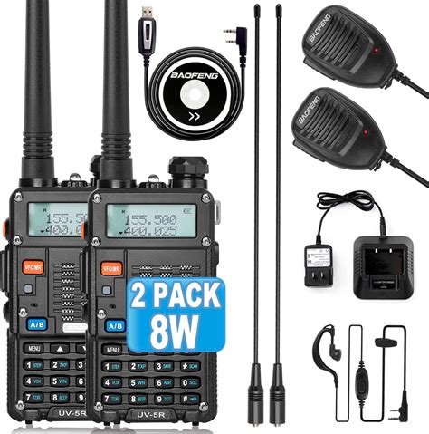 Ham Radio Baofeng 8w Dual Band Two Way Radio Long Range Handheld Uv5r Radio