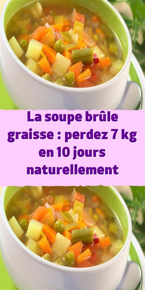 Soupe Brule Graisse Cookeo Mincir