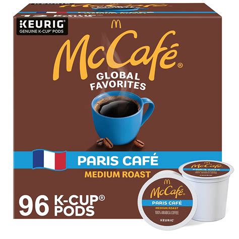 Paris Cafe Single Serve Coffee Keurig K Cup Pods Medium Roast Coffee