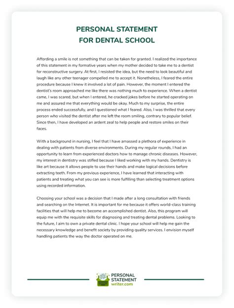 How To Write A Dental School Personal