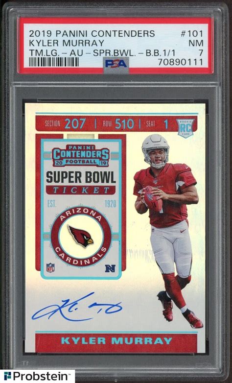 2019 Contenders Super Bowl Ticket 101 Kyler Murray RC AUTO 1 1