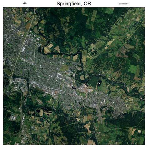 Aerial Photography Map of Springfield, OR Oregon