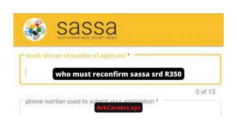 Who Should Reconfirm SASSA SRD R350 Grant Under New Rules ArkCareers Xyz