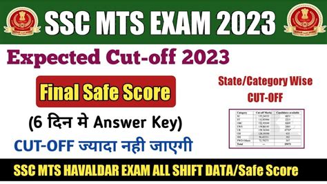 Ssc Mts Cut Off 2023 Ssc Mts Havaldar Exam Answer Key State Wise